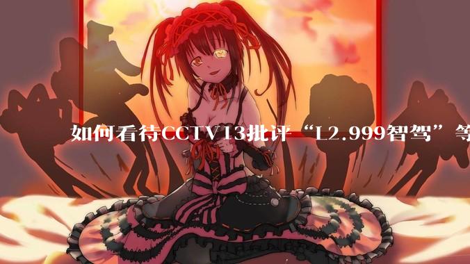 如何看待CCTV13批评“L2.999智驾”等误导性宣传，若导致事故车企可能需要担责？